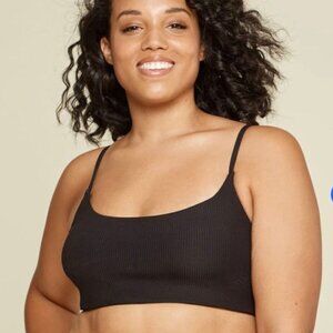 Andie Swim Black Ribbed "Maui" Bikini Top